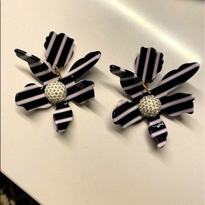Funky floral statement earrings